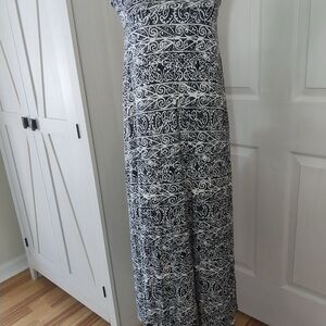 Max Studio Black and White Strapless Maxi Dress Sz S